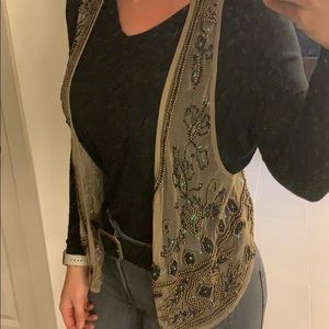 Beaded Free People vest